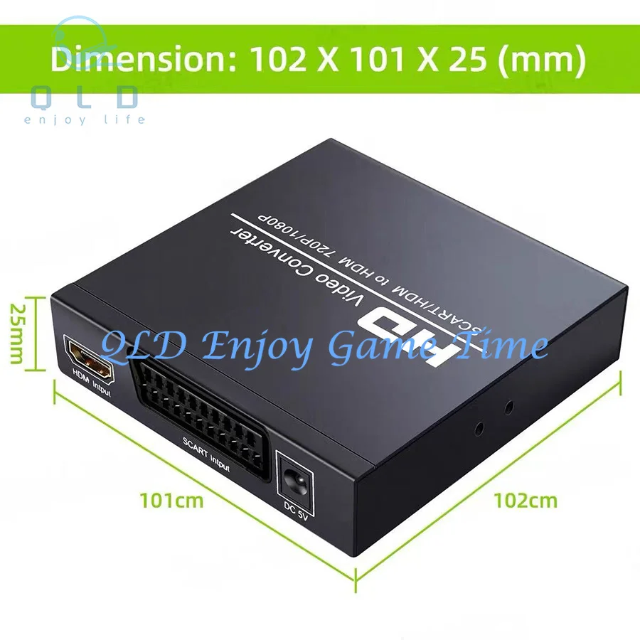 

SCART HDMI To HDMI Converter Full HD 1080P Digital High Definition Video Converter EU/US Adapter for HDTV HD Retro Arcade Game