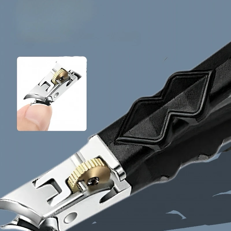 Afsluitbare diagonaal gesneden wijd openende nagelknipper met spatbescherming Extra lange nagelknipperset Gespecialiseerde paronychia-nageltang