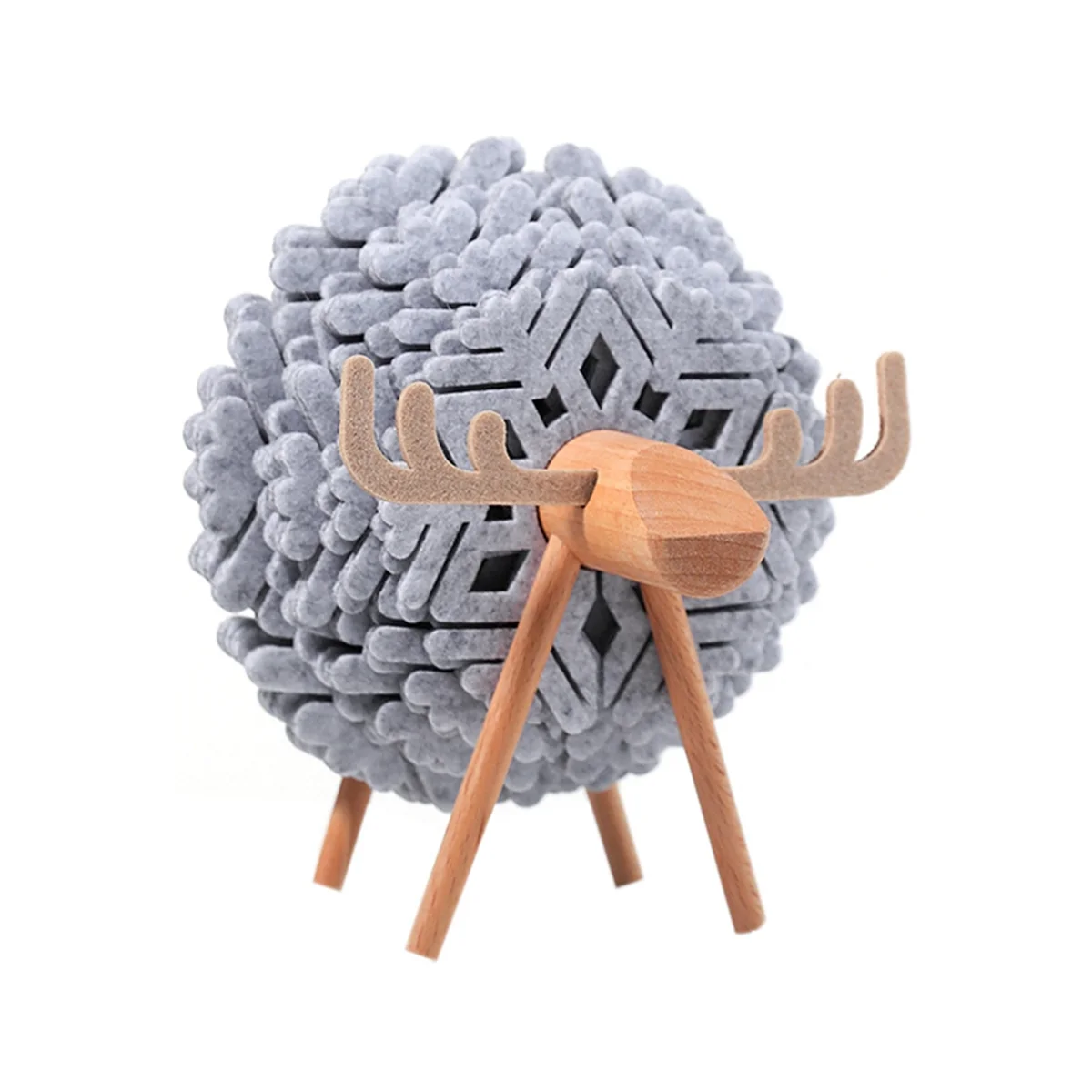 

Подставки для напитков в форме овцы, подставки для чашек, изолированные круглые фетровые коврики для чашек, домашний офисный декор стола, искусство CAU30ts, серый цвет