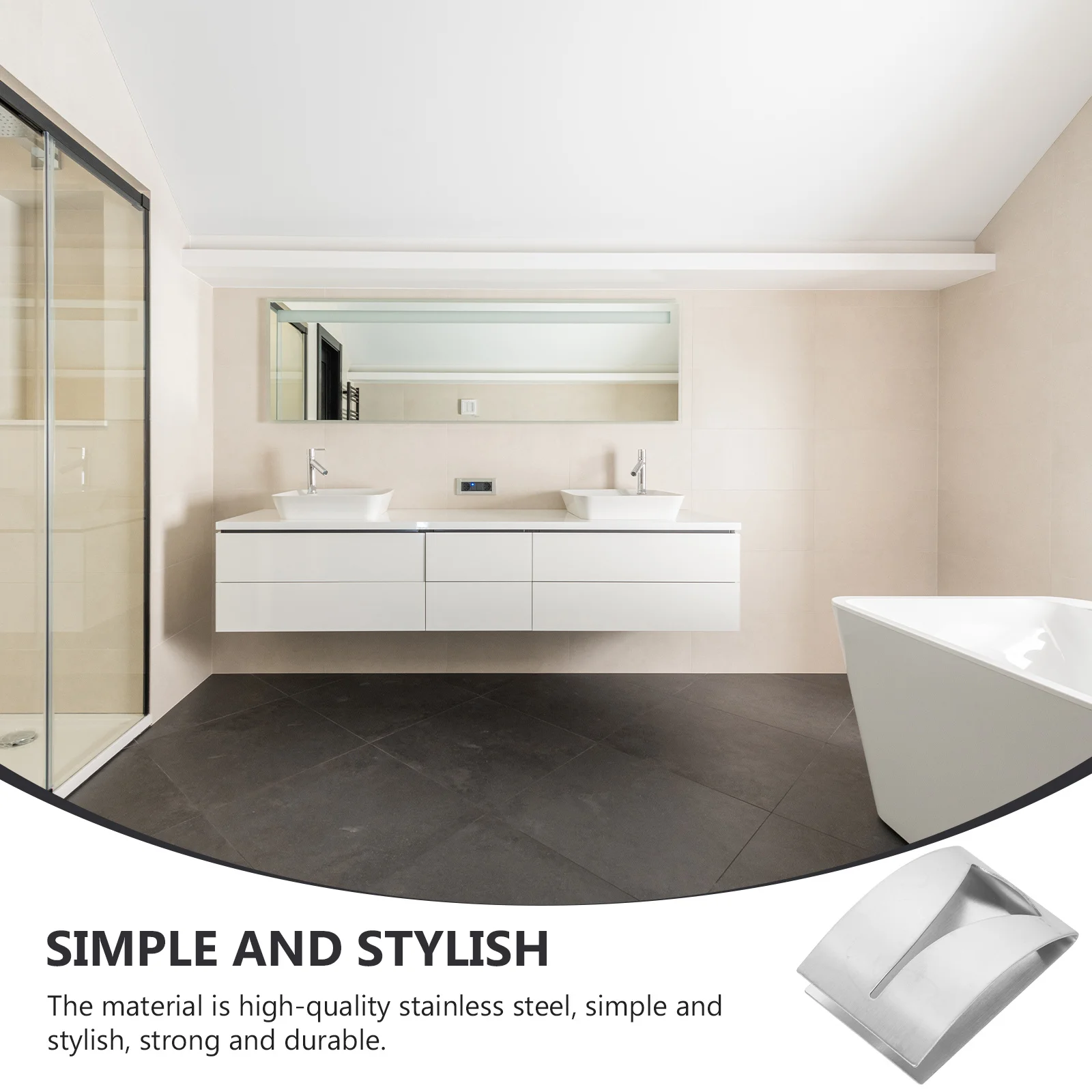 

4Pcs Wall Mounted Towel Hooks Punching-Free Design Easy Install Bathroom Hanging Hook Strong Load Nail-Free Towel Hook