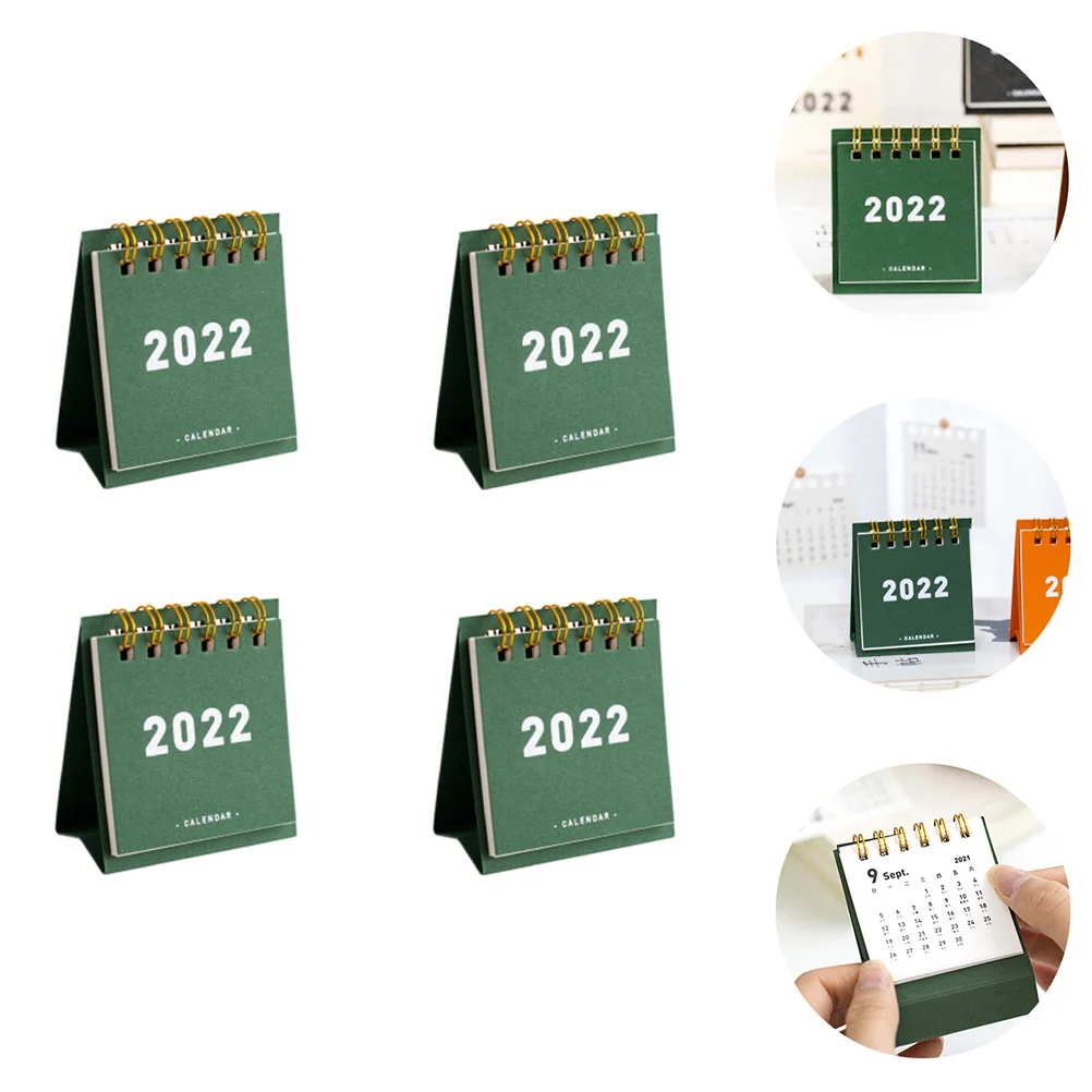 

Набор из 4 мини-календарей на 2023 год: простые портативные настольные календари для дома и офиса, ежедневные напоминания, декоративные календари-органайзеры 2023
