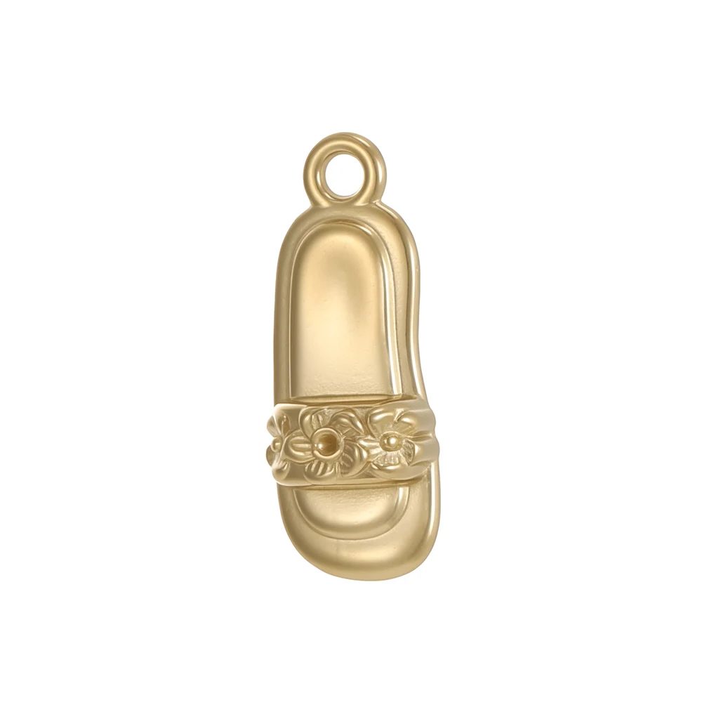 CARLIDANA Stainless Steel Gold Plated Baseball cap Gun  Headphone Anchor Rose Squirrel Pendant High heel Accessories Charms view 6