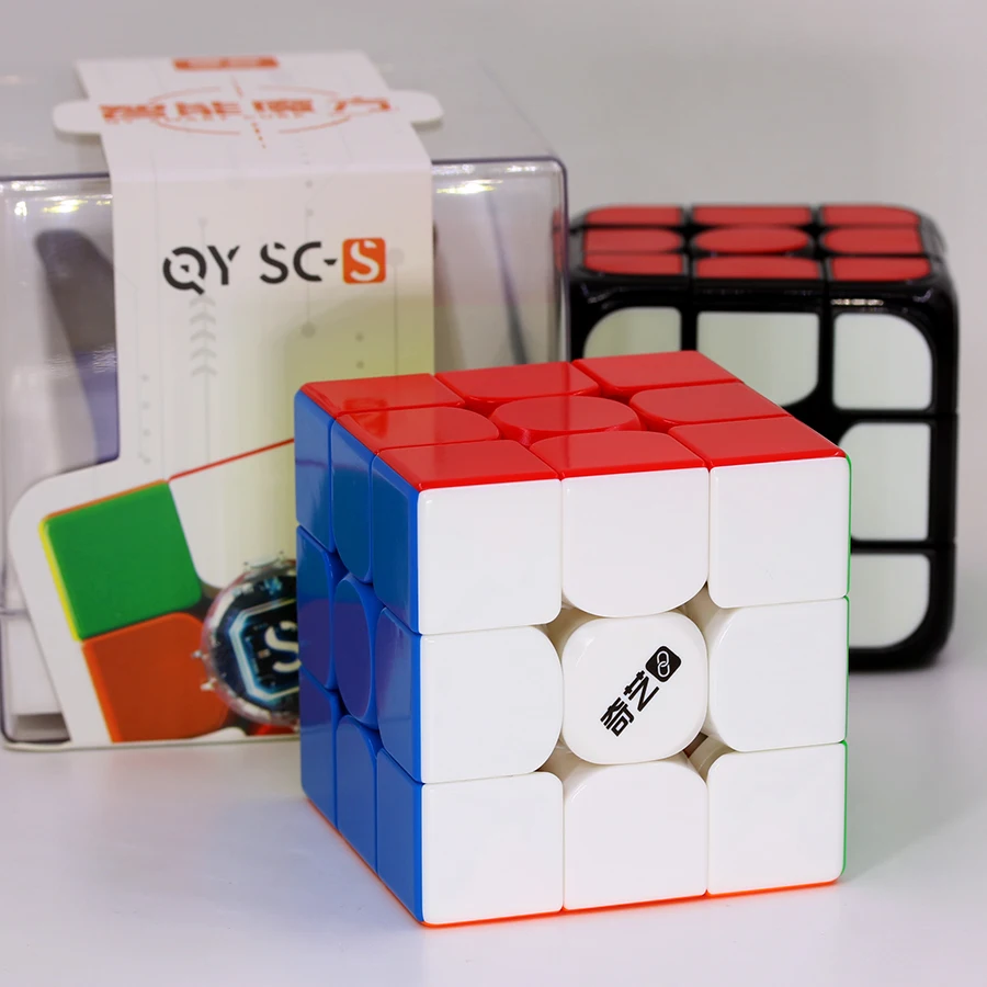 QY AI-Cube de Vitesse Intelligent avec Connexion Bluetooth, Ultime Lecteur Individuel avec Batterie Longue Durée, Puzzles Logiques 3x3, 3x3x3