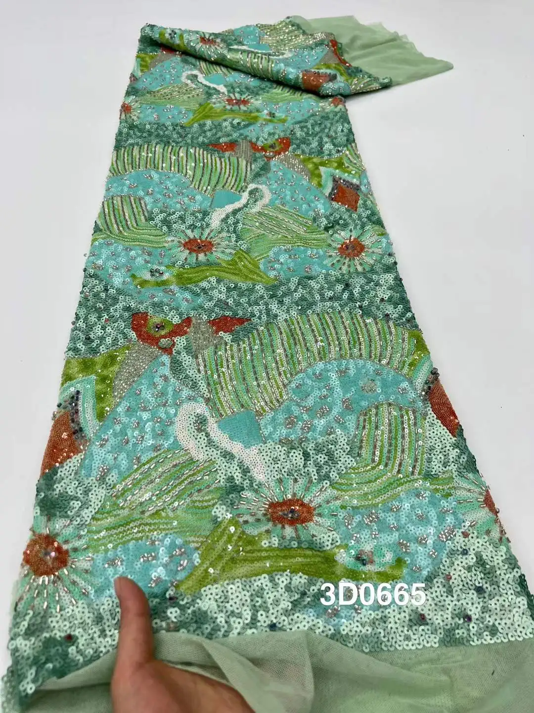 

Элитная африканская ткань с бисером и пайетками, высококачественный французский тюль, нигерийская вышивка 2026 для женских свадебных платьев