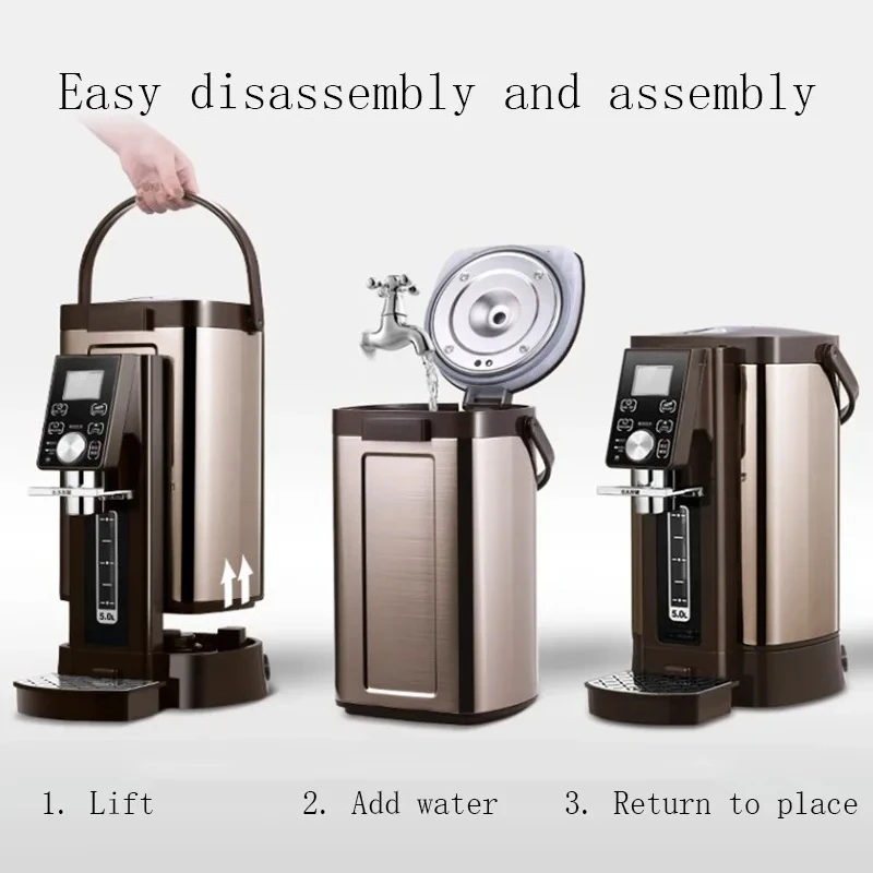 Electric Kettle Thermostatic Kettle Split Boiling Bottle Water Heater Thermal Insulation Household 5L 304 Stainless Steel