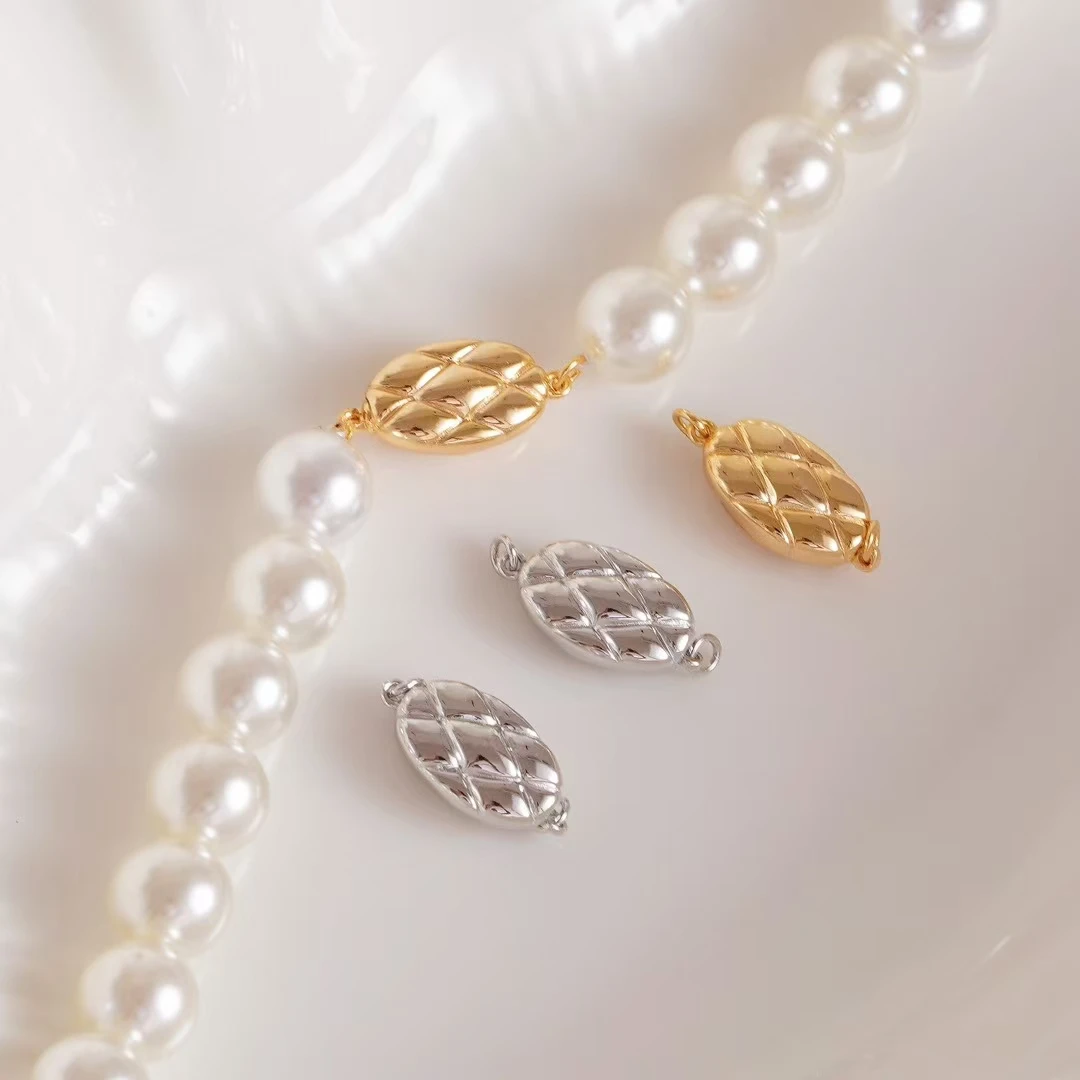 

Wholesale 925 Sterling Silver Necklace Bracelet Clasps and Hooks Jewelry Accessory Parts Settings for 7-10mm Pearls 3pcs/lot