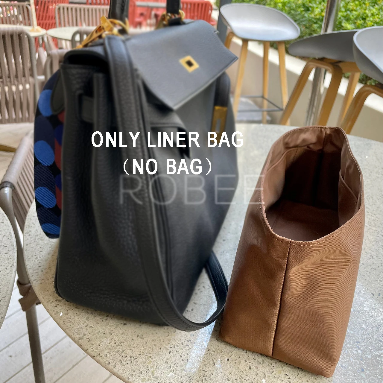 Bolsa para H Kelly25/28/32 Kelly\'s, empaquetada con una bolsa de cosméticos y una bolsa interior