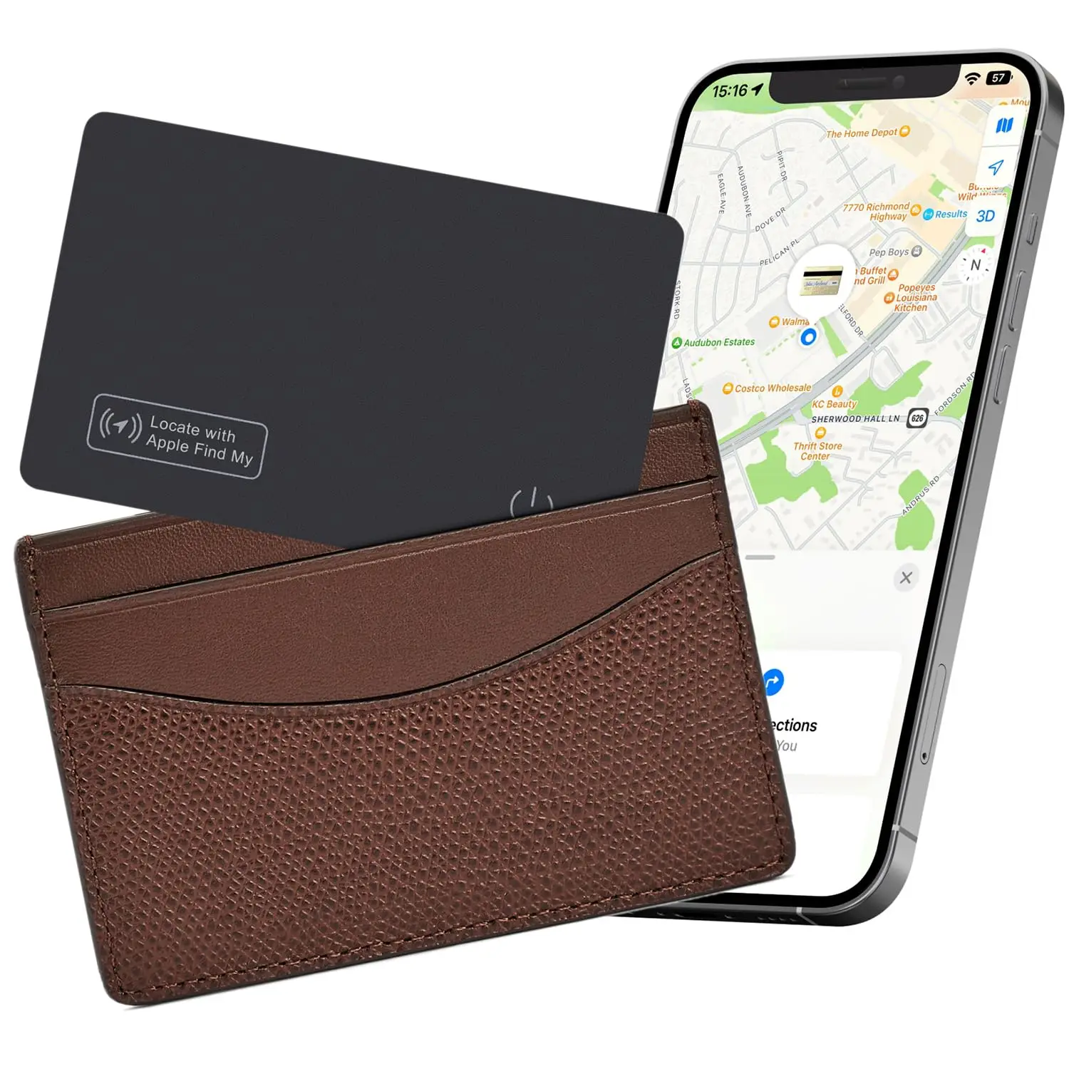 Portefeuille GPS Ultra-fin certifié MFi, localisateur de cartes 4G avec bouton « Find My », étanche IP68, prix d'usine