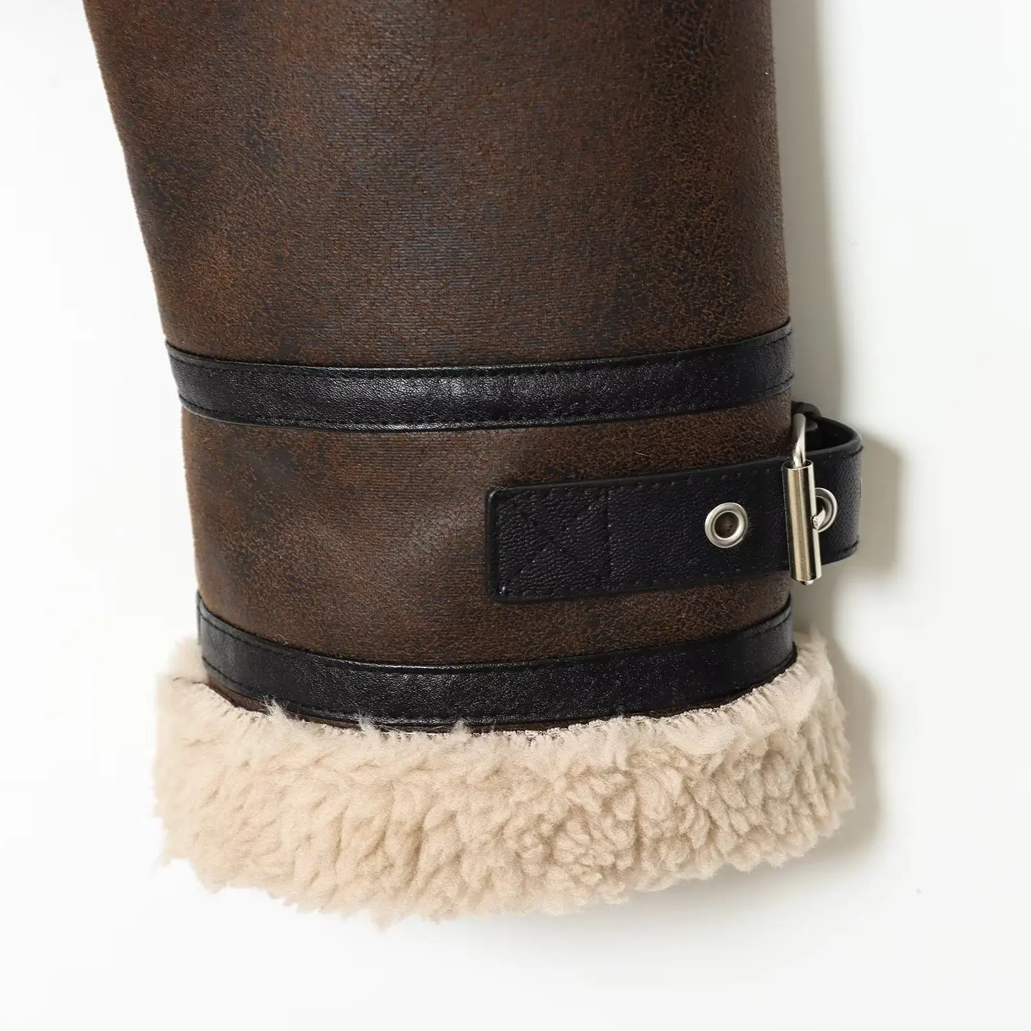 양면 착용 가능한 여성용 가죽 및 모피 칼라 코트 유럽 스타일 루즈핏 롱 코트 지퍼 클로저