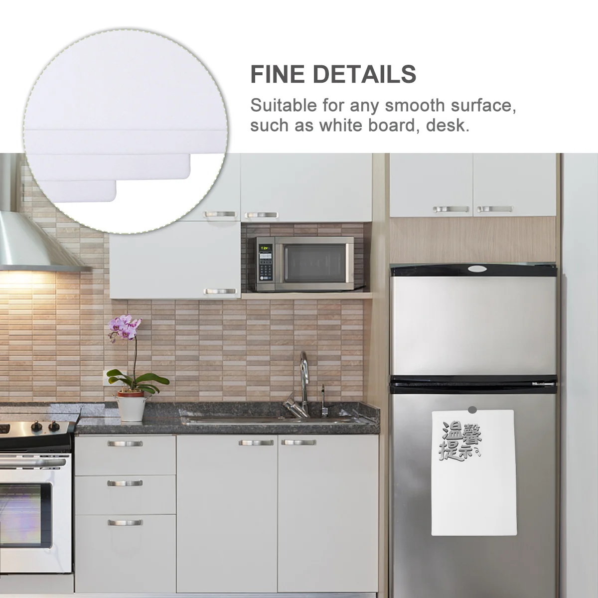 

4Pcs Eco-Friendly Dry Erase Strong Adhesion for Fridge Whiteboard and More Surfaces Dry Erase Stickers