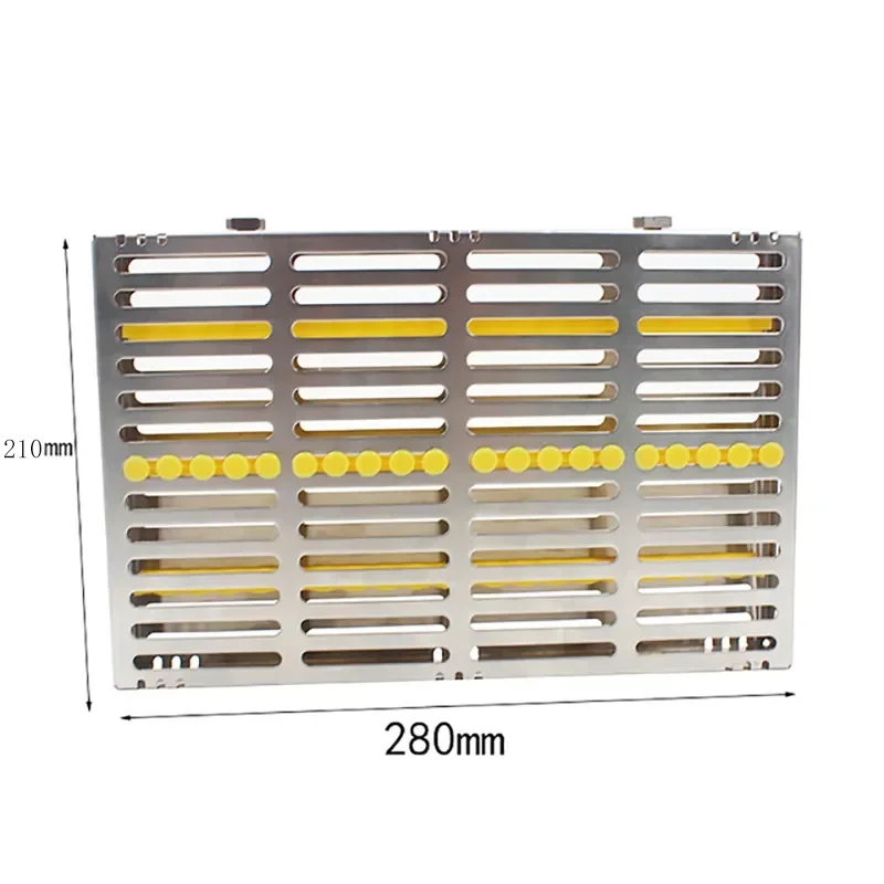 Dental Sterilization Rack Surgical Autoclavable Sterilization Box Dental Cassette File Burs Disinfection Tray