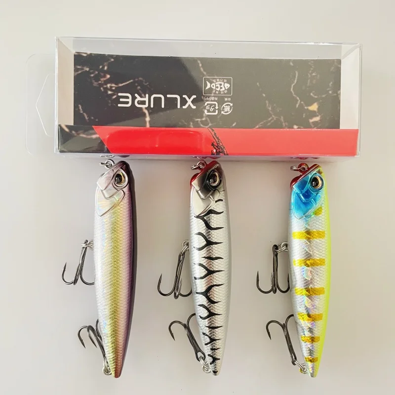 LURETV اليابان DUO نفس النمط إغراء قلم رصاص عائم 85F سطح الماء كائن صغير طعم مزيف 3 قطعة