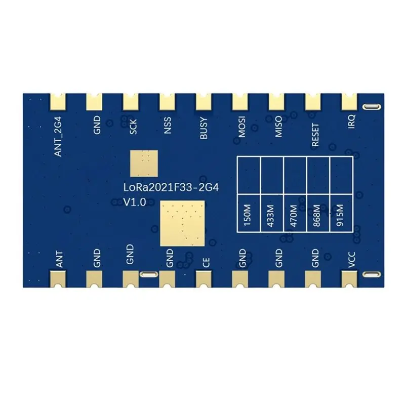 full-lora2021f33-2g4-2w-ハイパワー-lora-モジュール使用-lr2021-サブ-ghz-868-915mhz-spi-モジュール、ワイヤレスモジュール