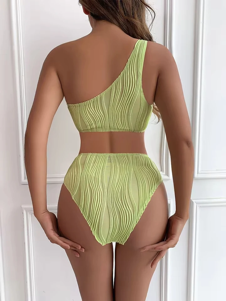 Vzvn Sexy Backless Hollow Out One Piece Swimsuit Women Beach Bikinis 2026 New All Season Solid One Shoulder One Piece Swimsuit