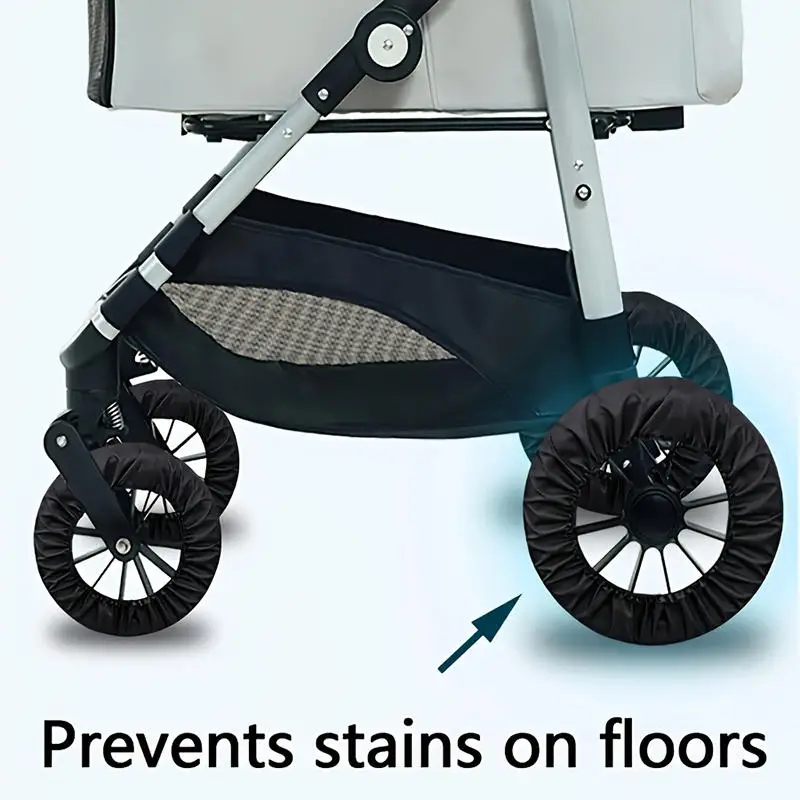 

4Pcs Baby Stroller Wheel Covers Stroller Wheel for Protection Cover Stroller Tire Dustproof Cover Pushchair Wheel Prote
