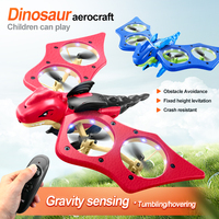 4DRC New Dinosaurs Remote Control Aircraft 2.4GHz Gravity Sensing Mini Drone 360° Flip RC Helicopter Children's Toys Gifts V48
