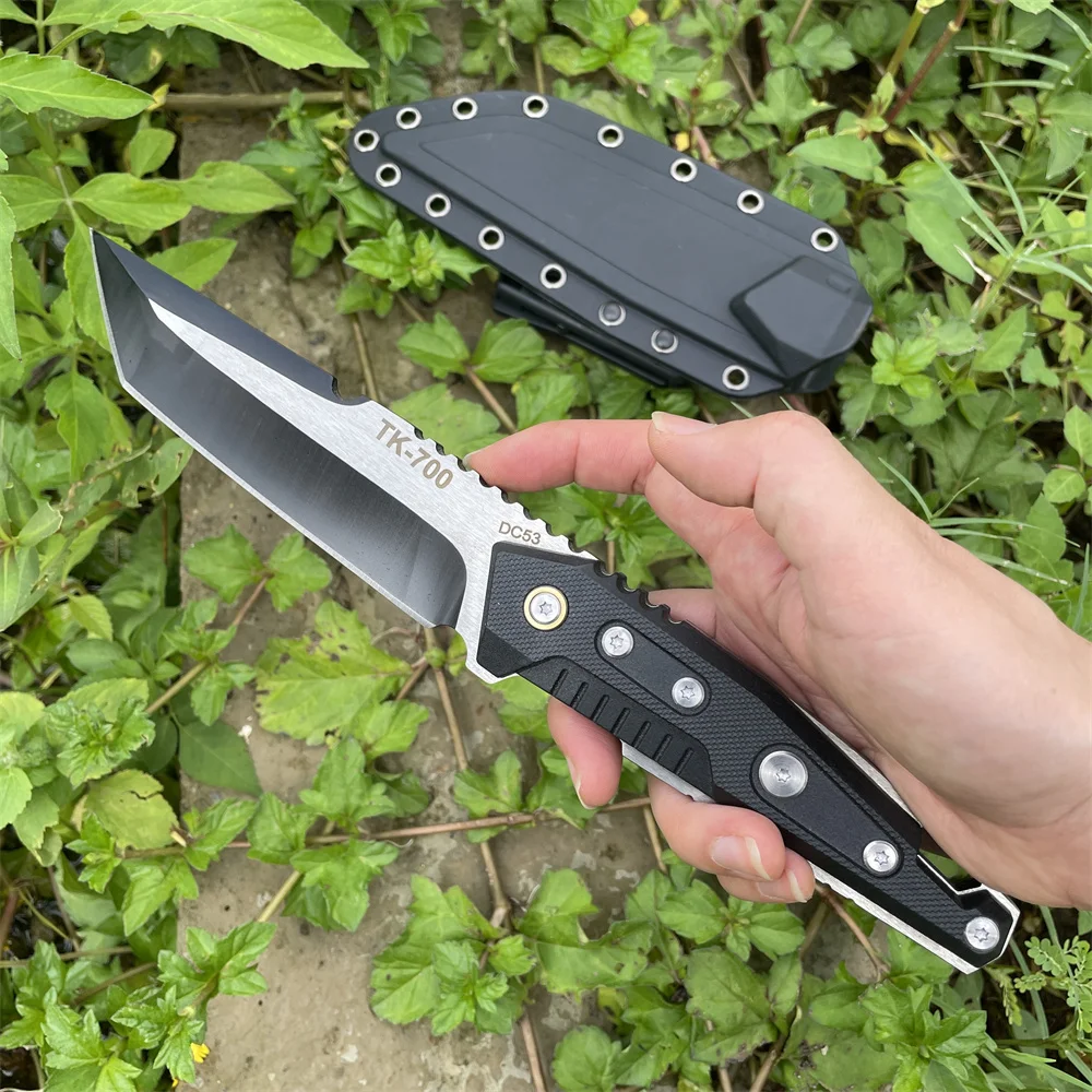 

High Quality Heavyweight Full-tang Tanto Blade Knife Tactical Hunting Outdoor Combat Self Defense Knives Camping EDC Tools