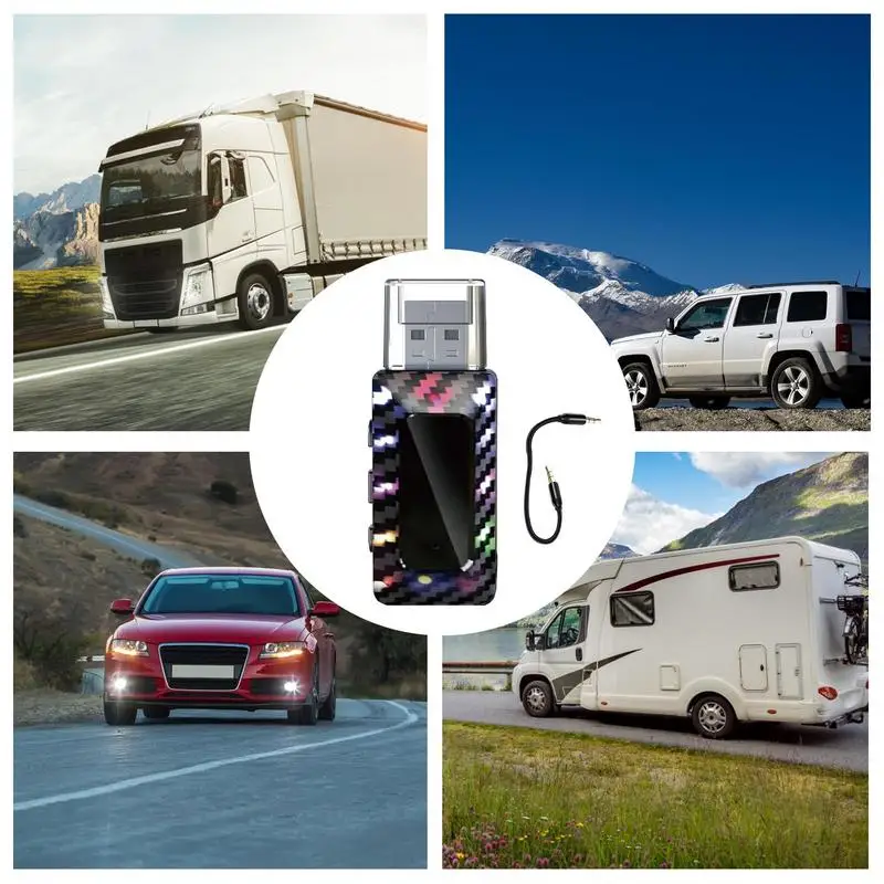USB Adapter For Car Portable FM Transmitter For Audio Multifunctional Plug & Play USB Radio Adapter Audio Receiver For Car Home