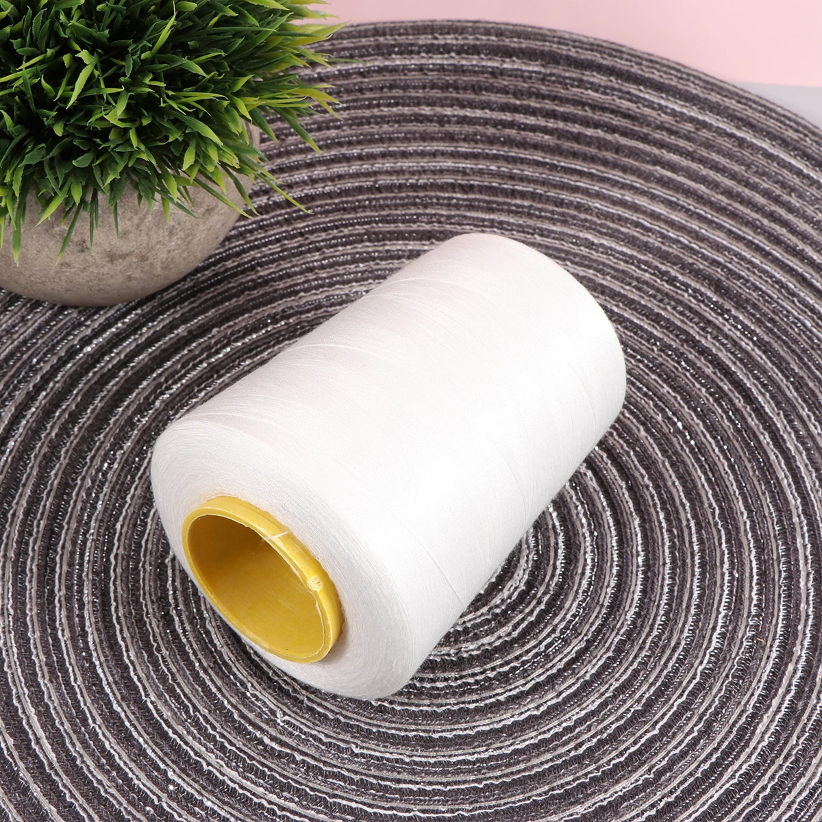 

2pcs 2 Rolls 5400M/White High Speed Polyester Sewing Thread Sturdy Wear Resistant Strong Tensile Quilting Dressmaking Diy Craft