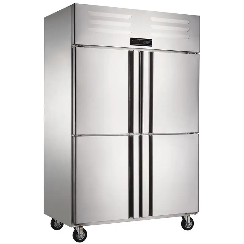 Commercial Refrigerator 53.5 Cu.Ft Upright Refrigerator 24" Side by Side Freezer Stainless Steel Merchandiser Refrigerators