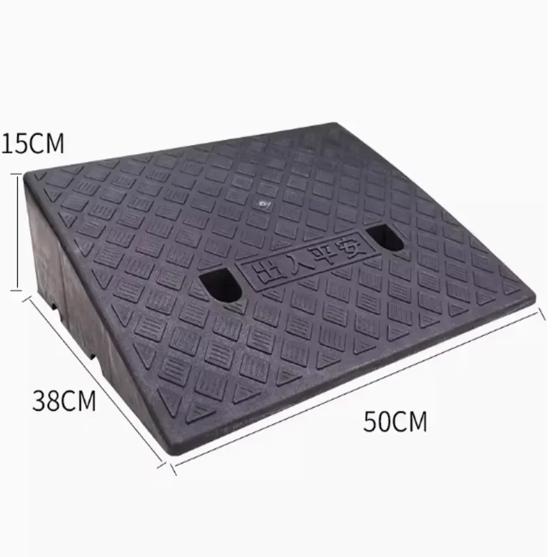 50*38*15cm/16cm Plastic PVC Curb Ramp PortableThreshold Pad Ramp For Loading Dock Sidewalk Scooter Motorcycle Car Triangle Mat