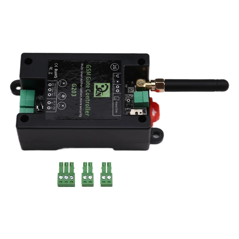 

B24B GSM Remote Control Relay Switch 2G Mobile Phone Control Gsm Door Lock Gsm Gate Controller G203