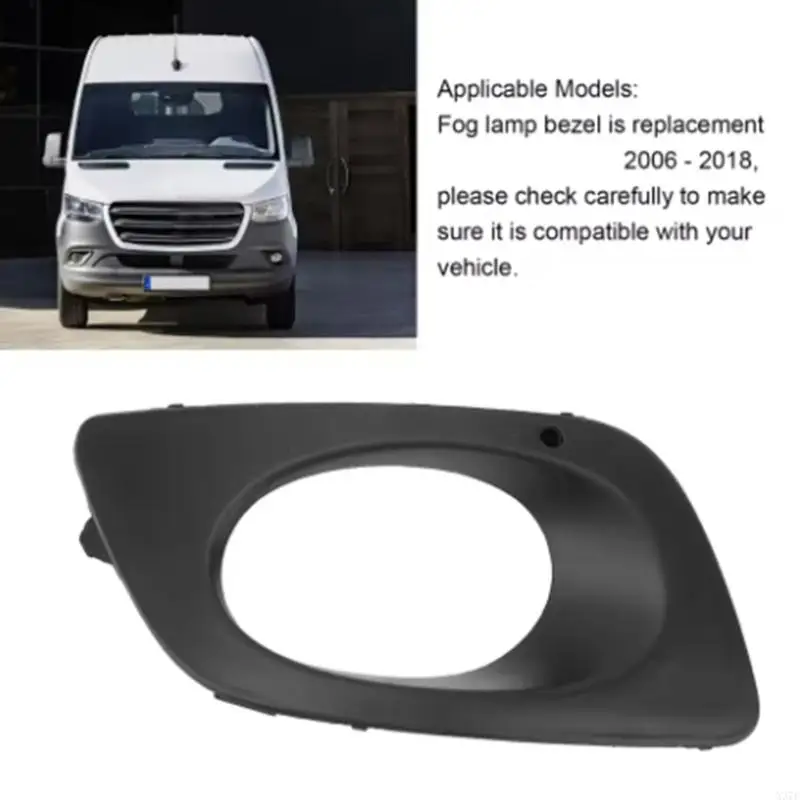 Black Fog Lamp Trim Surround Cover ABS Front Bumper Outer Frame Service Part 9068850253 9068850353 for Restoring Worn X37F
