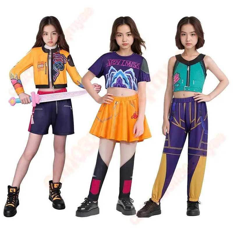 2025 caçadores de demônios cosplay trajes para meninas zoey mira rumi fantasia roleplay outfits kpop halloween carnaval festa ternos