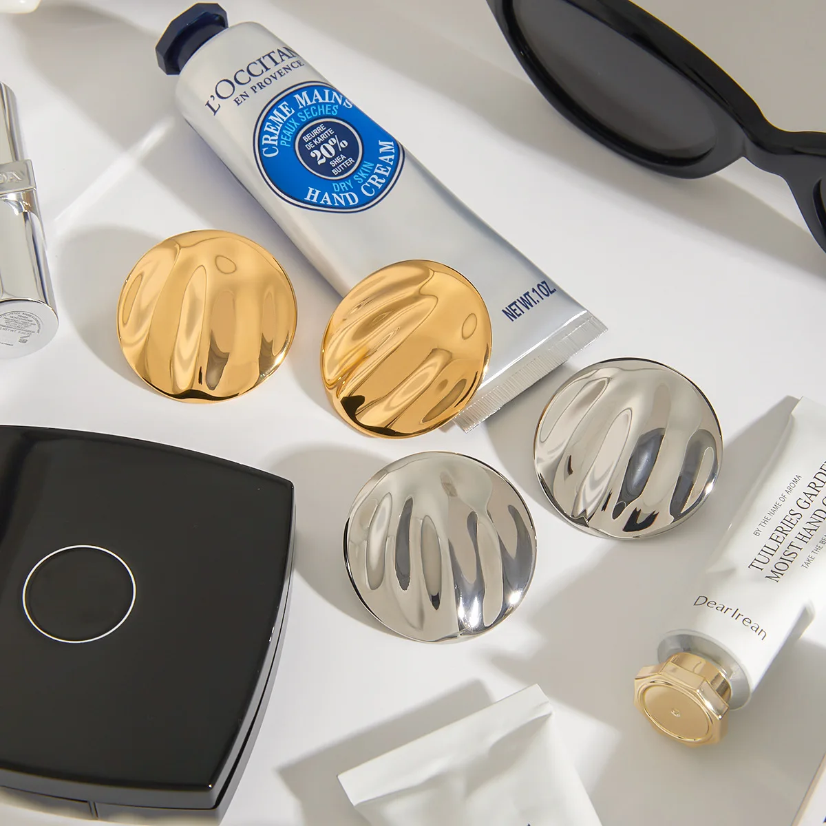 الفولاذ المقاوم للصدأ أقراط المرأة Faion مجوهرات جولة الأذن ترصيع الراقية الإحساس التيتانيوم الصلب أقراط للأذن عبر الحدود #3