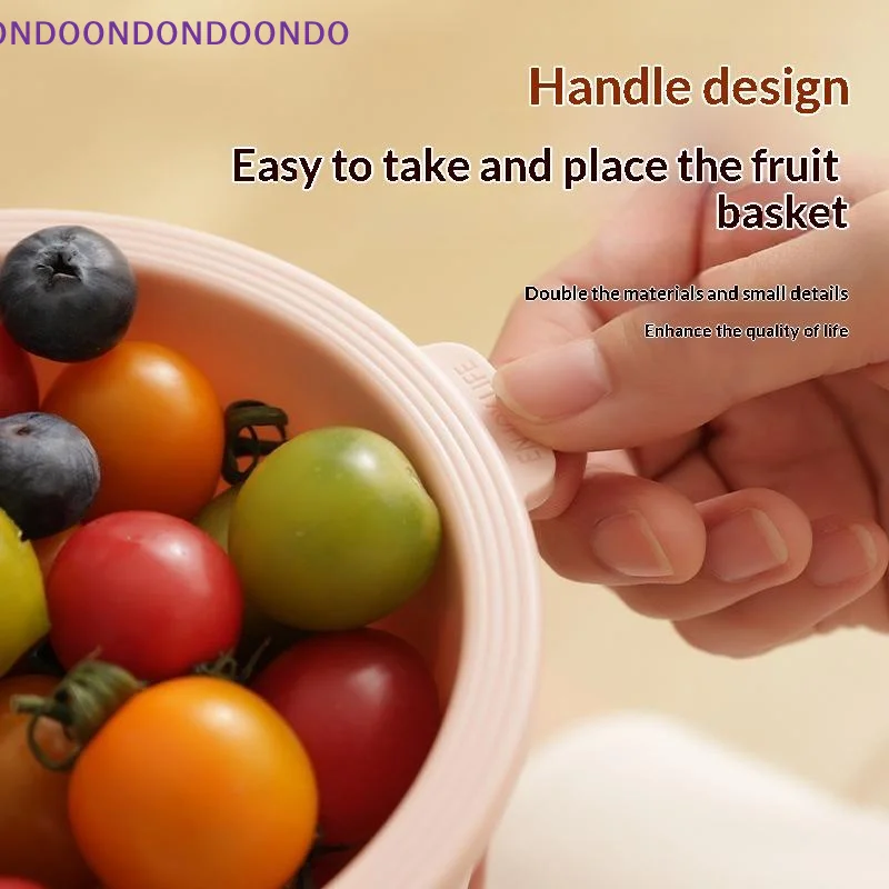 Thickened BPA Free Fruit Drain Basket Double Layer Detachable Vegetable Washing Colander for Camping Meal Preparation