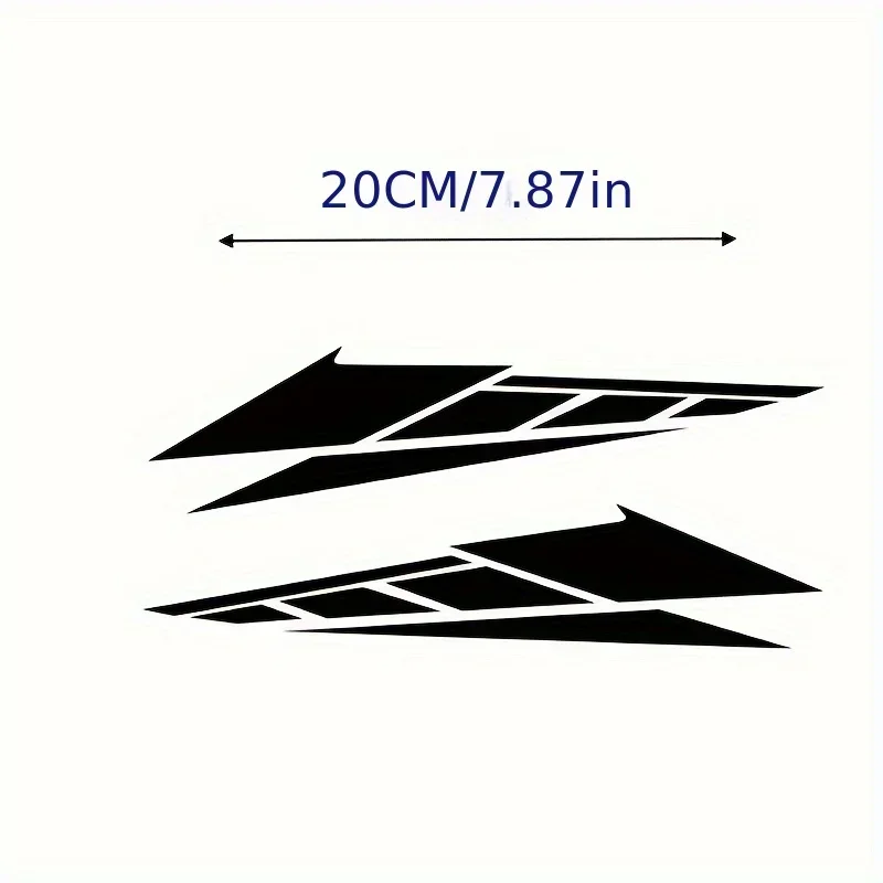 2 قطعة/المجموعة ملصق جرافيك شريطي هندسي للدراجات النارية سيارة مخصص الديكور متعدد الألوان ملحقات الدراجة #4