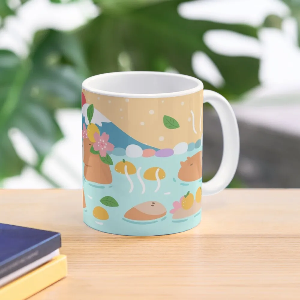 

Japanese Capybara Hot Spring Coffee Mug Ceramic Coffee Cups