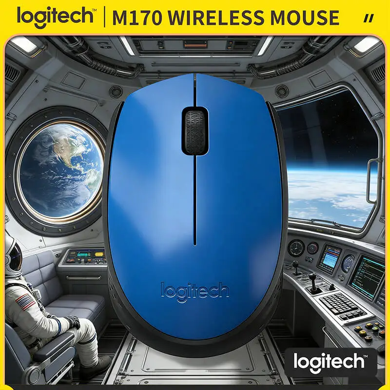 

Надежная беспроводная оптическая мышь Logitech M170 с 12-месячным сроком службы батареи, 1000 DPI, для путешествий, дома, офиса и работы