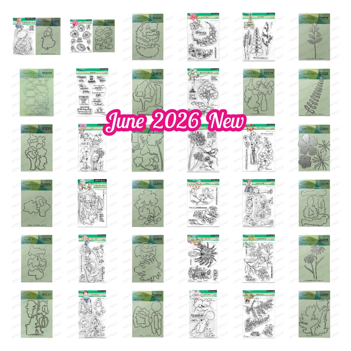 

Penny Black Wings of Joy Sing and Soar Happiness Blooms Metal Cutting Dies for DIY Handmade Scrapbooking Calendar June 2026 New