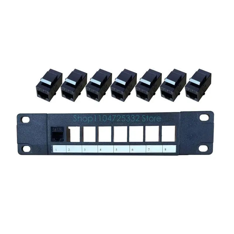 

Rackmount or Wall Mount 8 Port Patch Panel (CAT5e RJ45 Patch Panel)