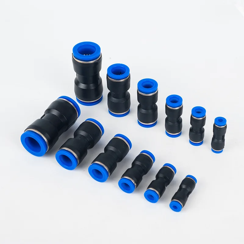 Pneumatic Fittings Fitting Plastic Connector PU 4mm 6mm 8mm 10mm For Air water Hose Tube Push in Straight Gas Quick Connection