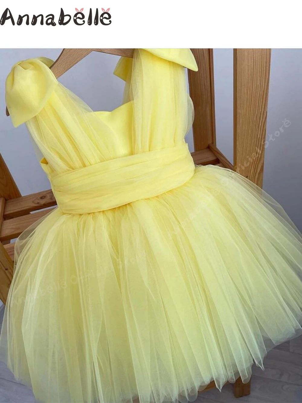 Annabelle Cute Baby Girl One-Piece Dress For Flower Wedding Dresses Summer Princess Pengpeng Skirt Performance Dresses