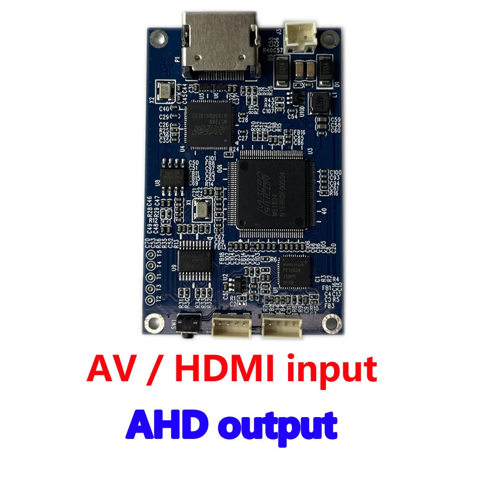 AV CVBS and HDMI to AHD 1080P Video Convertor CVBS analog signal AV signal HDMI audio/video to HD AHD 1080P converter box module