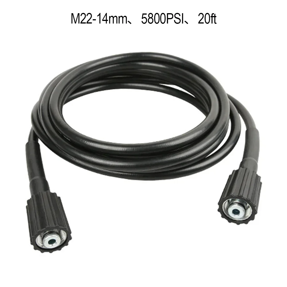 5800PSI High Pressure Washer Hose 2050ft Length with M22 14mm Thread Reliable Rubber Construction for Effective Use