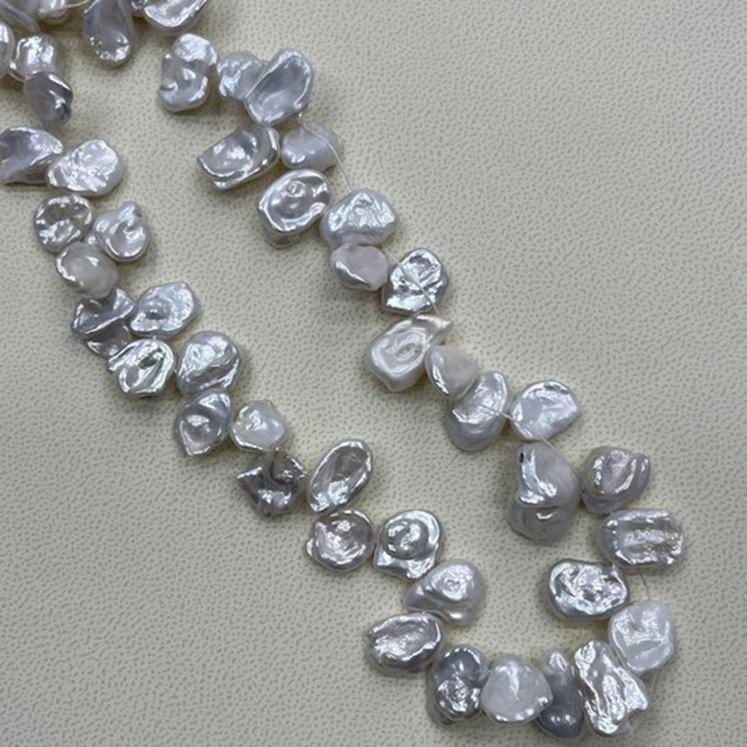 

Natural Freshwater Pearl Petals Necklace 8x16-10x20mm White Baroque Semi-Finished DIY Jewelry Accessories Wholesale