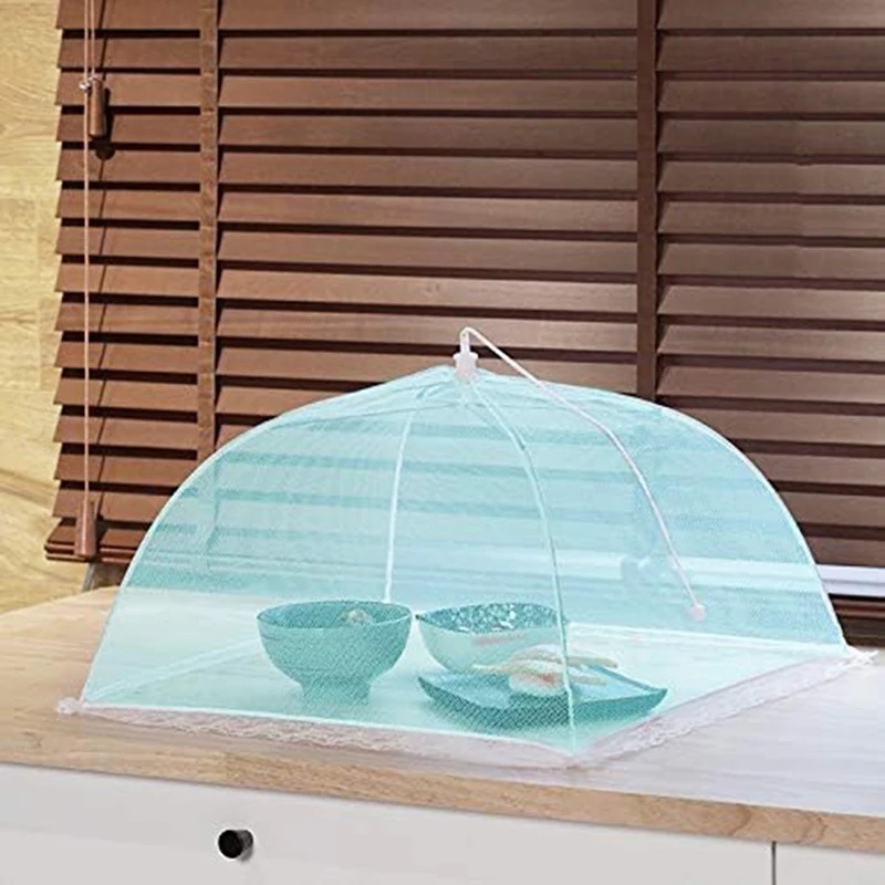 8 Pack -Up Mesh Screen Tent Umbrella Colored Food Cover Net Fit For Outdoors,Parties Picnics, Reusable And Collapsible