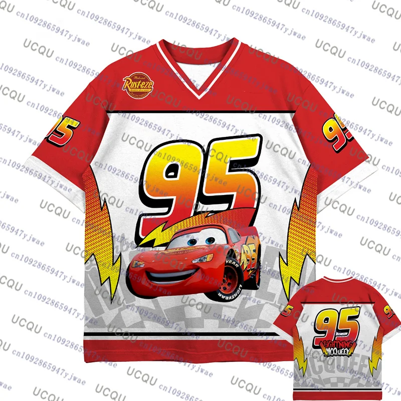 2026 95 Racing Car Cartoon 3D Print T Shirt Men Women Summer Casual Loose Fit Short Sleeve Sports Tee