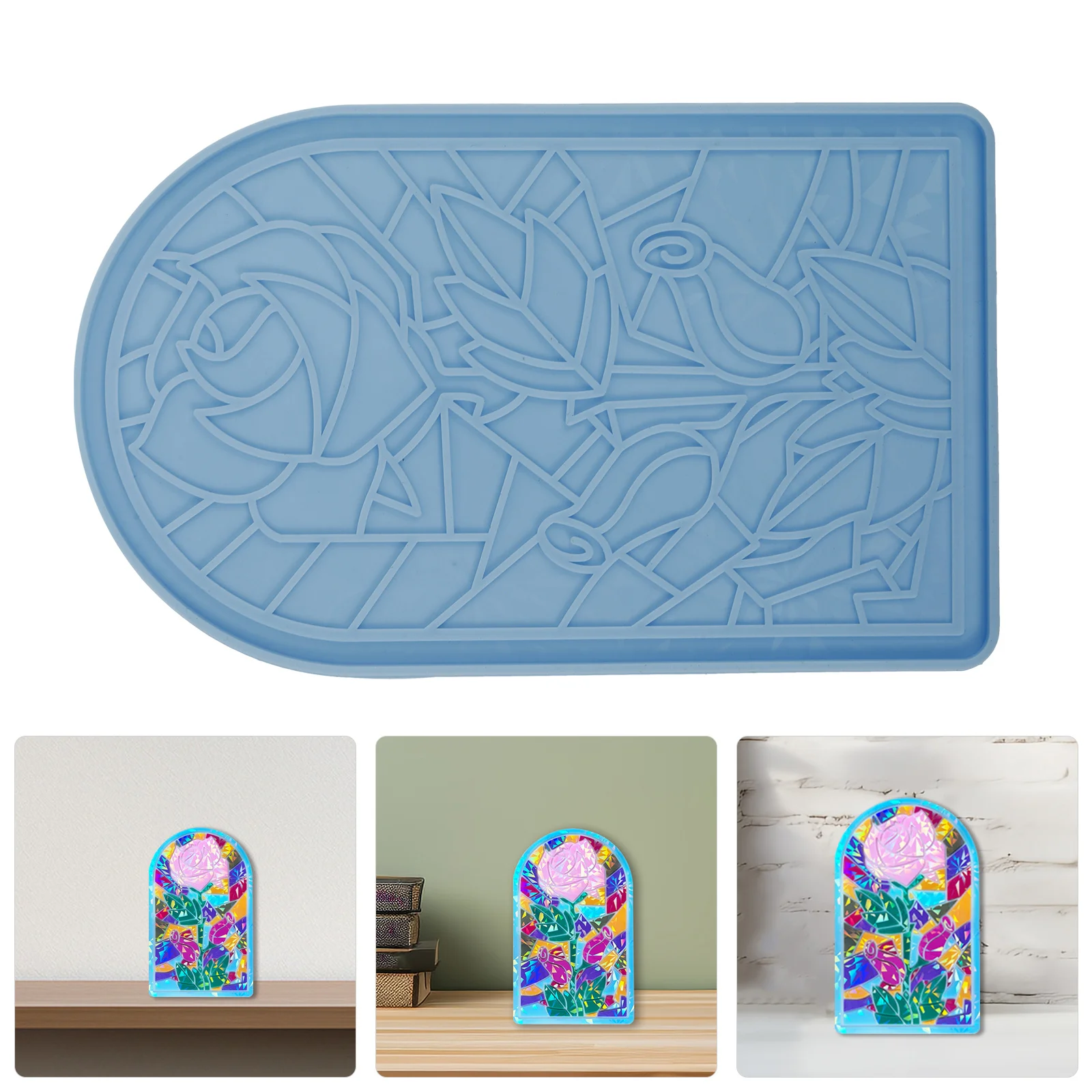 ارتفع نمط جدار ديكور قالب سيليكون الحرفية صنع أداة Diy بها بنفسك راتنجات الايبوكسي الفن مرنة قابلة لإعادة الاستخدام قوالب الحرف اليدوية والمجوهرات #6