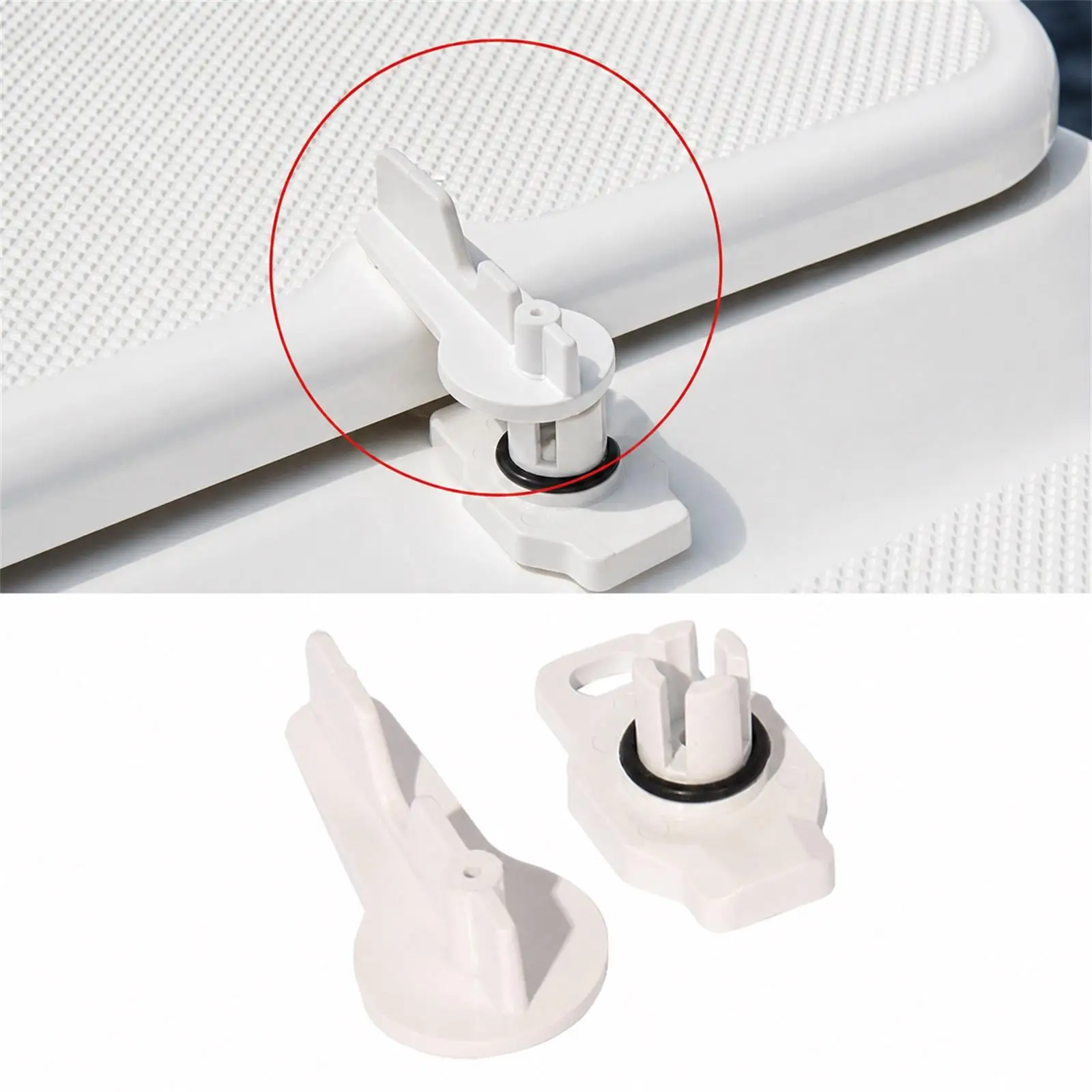 Boat Deck Access Cover Latch ABS Plastic White Manhole Hatch Lock Spare Part for Marine