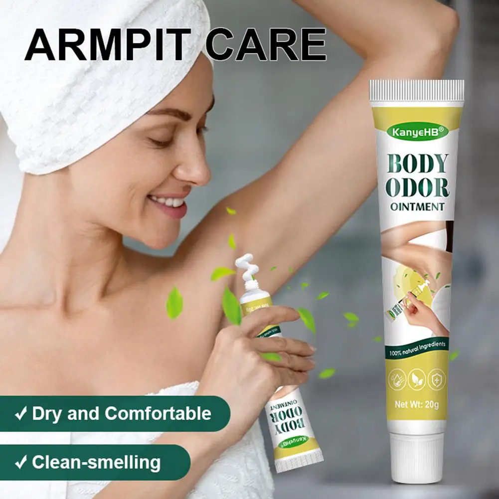 Crema Desodorante para el Olor Corporal, Eliminador del Olor a Sudor en las Axilas, Tratamiento Desodorante Natural para Hombres y Mujeres