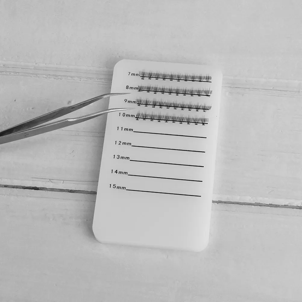 1Pcs Safe Single-Use Eyelash Tray Acrylic Design with Clear Scale 7Mm-15Mm Eyelash Extension Tool Lash Grafting Display Plate