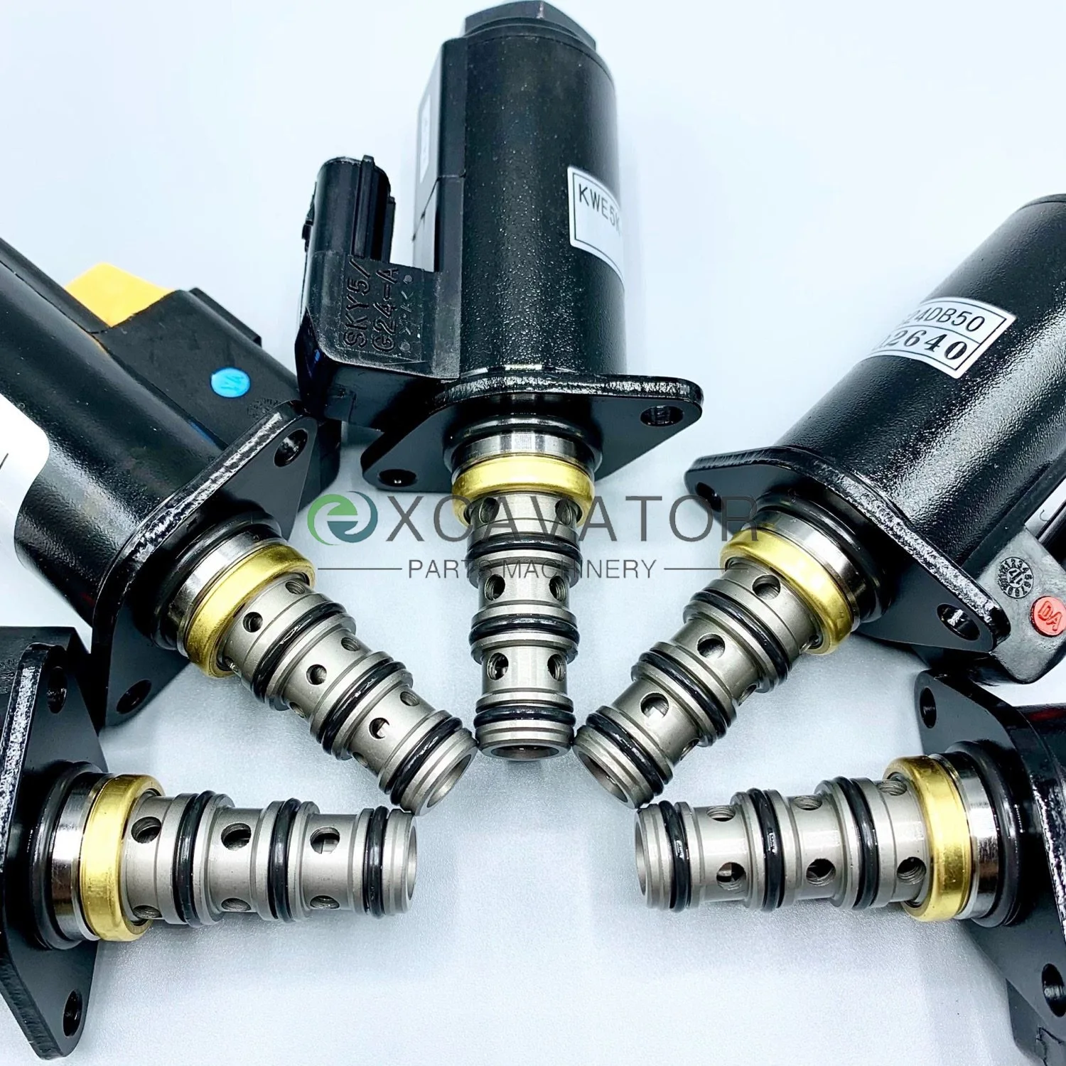 For Kobelco SK200-8 SK210-8 SK230-8 SK260-8 SK350-8 Excavator KDRDE5K-31/30C50 Hydraulic Pump Solenoid Valve YN35V00052F1