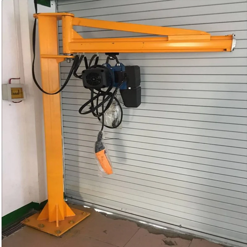Column-Mounted Jib Crane Motor Gear Bearing Stable Rotating Design Steel for Lifting Construction Use 2 Ton Capacity