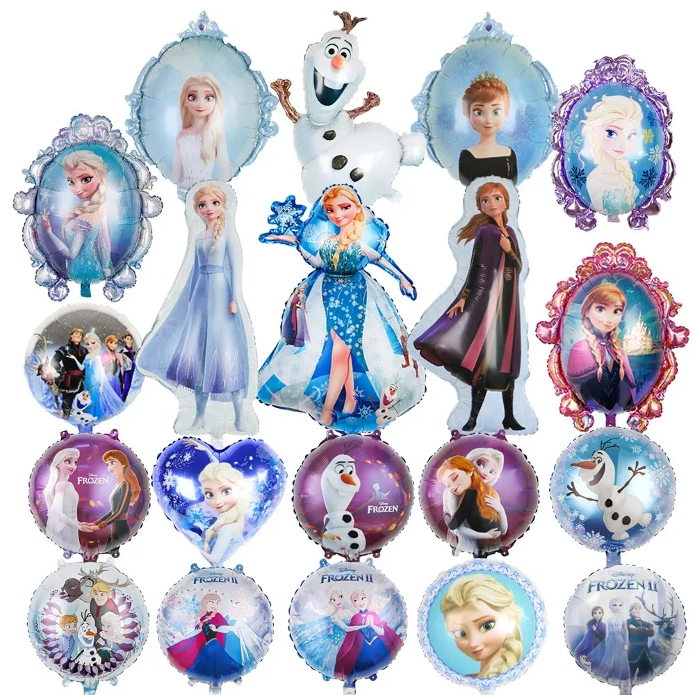 1pcs Disney Frozen themed balloon cartoon Elsa Anna Olaf foil balloon for children's birthday party baby shower decoration toy