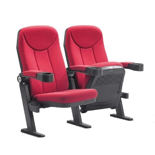 Customize Theater Furniture Auditorium Seat Movie Cinema Folding Chair With Cup Holders